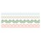 Bordure decorative decor washi Pastel, Set de 4 Noir