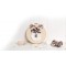 23411 Punch Needle Set complet de 8 pieces avec cadre a  broderie, mointain, aiguille a  punch, outil d'enfilage et laine, blanc