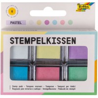 30181 - Lot de 6 tampons encreurs pastel - Differentes couleurs - Ideal pour decorer des cartes et autres travaux manuels