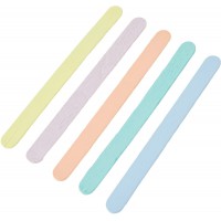 2288 Lot de 50 batonnets en bois pastel, env. 11,4 x 1 x 0,2 cm, 6 couleurs differentes, avec extremites arrondies, ideal pour d