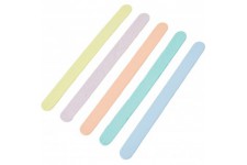 2288 Lot de 50 batonnets en bois pastel, env. 11,4 x 1 x 0,2 cm, 6 couleurs differentes, avec extremites arrondies, ideal pour d