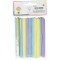 2288 Lot de 50 batonnets en bois pastel, env. 11,4 x 1 x 0,2 cm, 6 couleurs differentes, avec extremites arrondies, ideal pour d