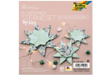 472/1015 D. Meissner Set Merry etoiles pliantes de 36 feuilles 80 g/m² pour une grande et 2 petites etoiles avec instructions po