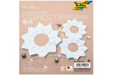 473/1015 D. Meissner Set Noel etoiles pliantes avec 36 feuilles 80 g/m² pour une grande et 2 petites etoiles avec instructions p