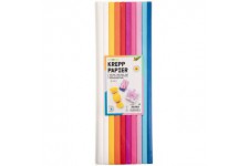 - Assortiment de 10 crepon de differentes Couleurs, Chaque Rouleau Mesure Environ 50 x 200 cm, Papier tres elastique