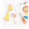 40611 Creative Zoo Lot de 6 pochoirs avec modeles de coloriage pour differents Animaux, Facile a Utiliser avec des C