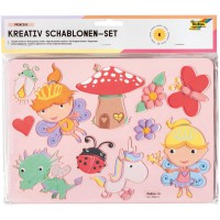 40613 Creative Princess Lot de 6 pochoirs avec modeles a colorier pour colorier des Personnages feeriques, Facile a 