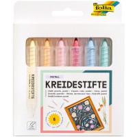 370619 - Lot de 6 marqueurs a craie pastel, assortis en 6 couleurs differentes, pour peindre sur tableau, verre, pap
