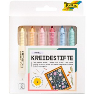 370619 - Lot de 6 marqueurs a craie pastel, assortis en 6 couleurs differentes, pour peindre sur tableau, verre, pap