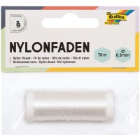 Nylon sur Bobine, Transparent, Environ 0,3 mm x 70 m-Charge maximale : 2,5 kg-Fil a Peine Visible ideal pour Les Mo