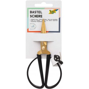 Ciseaux dores de 14,5 cm de long pour couper en filigrane le papier, le carton, les tissus, les plantes, la laine, le
