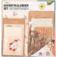 Falala 9383 9383 Kit de bricolage pour creer un calendrier de l'Avent personnalise avec des sacs cadeaux elegants Multicolore
