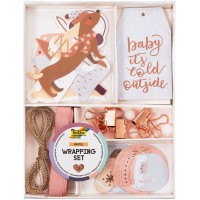 12121 - Wrapping Set « Pastel » 38 pieces pour creer de Jolis etiquettes Cadeaux pour Noel