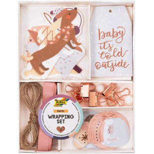 12121 - Wrapping Set « Pastel » 38 pieces pour creer de Jolis etiquettes Cadeaux pour Noel