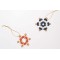 22521 - Kit de Perles Classic » avec 160 Boules en Bois et Une Ficelle doree pour Faire des etoiles et des pendentifs
