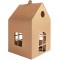 973 - Maisonnette DIY pour 6 Maisons (env. 11 x 11 x 19 cm) en Carton Kraft Non imprime, Qui Peut etre decore Individuellement, 