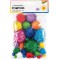 50311 50311 - Lot de 30 pompons Sparkling Rainbow - Differentes tailles et couleurs - Ideal pour les loisirs creatif