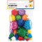 50311 50311 - Lot de 30 pompons Sparkling Rainbow - Differentes tailles et couleurs - Ideal pour les loisirs creatif