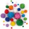 50311 50311 - Lot de 30 pompons Sparkling Rainbow - Differentes tailles et couleurs - Ideal pour les loisirs creatif