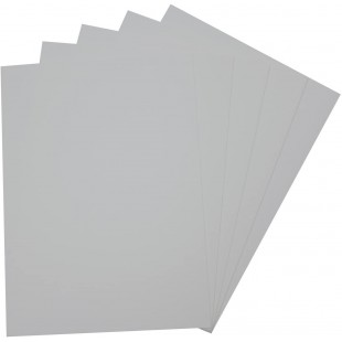 23580 - Caoutchouc mousse - 5 feuilles - 2 mm - Environ 29 x 40 cm, gris clair, ideal pour de nombreux de bricolage