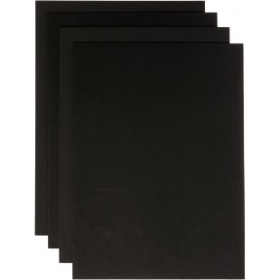 23590 - Caoutchouc Mousse - 5 Feuilles - 2 mm - Environ 29 x 40 cm - Noir - Ideal pour de Nombreux travaux de Bricola