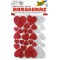 Bringmann 23791 Lot de 40 Stickers pailletes en Forme de coeurs en Caoutchouc-Mousse, Assortiment dore/argente