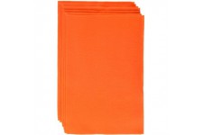 520440 - Feutre de Bricolage avec Laine Fine de qualite superieure, 10 Feuilles, 150 g/m², 20 x 30 cm, Orange, Finition sans Col