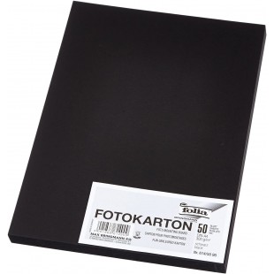 Feuilles cartonnees 300 g/m², Format A4, noir, Carton, noir, 50 Bogen