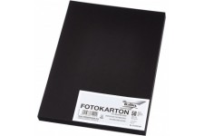 Feuilles cartonnees 300 g/m², Format A4, noir, Carton, noir, 50 Bogen