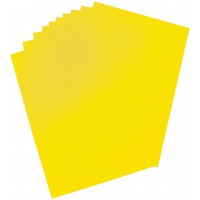 CARTON FLUO 48X68 380G JAUNE FEUILLES DESSIN 