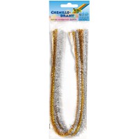 - Lot de 10 Fils Chenille dores Diametre : 8 mm et 50 cm de Long-Ideal pour Les Enfants pour bricoler des Animaux, des Figurines