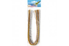 - Lot de 10 Fils Chenille dores Diametre : 8 mm et 50 cm de Long-Ideal pour Les Enfants pour bricoler des Animaux, des Figurines