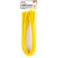 - Lot de 10 Fils Chenille Jaune Citron-Diametre : 8 mm-Longueur : 50 cm-Ideal pour Les Enfants-pour bricoler des Animaux, des Fi