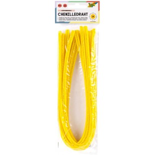 - Lot de 10 Fils Chenille Jaune Citron-Diametre : 8 mm-Longueur : 50 cm-Ideal pour Les Enfants-pour bricoler des Animaux, des Fi