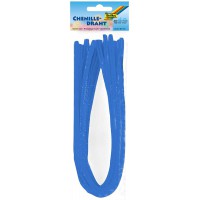 77834 - Fil chenille - 10 pieces en bleu moyen, diametre 8 mm et 50 cm de long, ideal pour les enfants pour bricoler et creer de