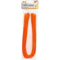 77840 - Fil chenille - 10 pieces en orange, diametre 8 mm et 50 cm de long, ideal pour les enfants pour bricoler et creer des an