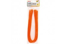 77840 - Fil chenille - 10 pieces en orange, diametre 8 mm et 50 cm de long, ideal pour les enfants pour bricoler et creer des an