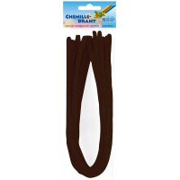 77885 - Fil chenille - 10 pieces en marron, diametre 8 mm et 50 cm de long, ideal pour les enfants pour bricoler et 