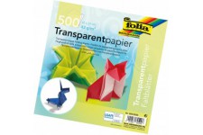 825 feuiilles de Papier Transparent a  Plier 42 g/m2, 500 Feuilles triees en 10 Couleurs 20 x 20 cm