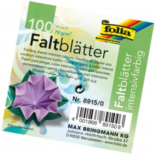 Pliable Feuilles 70 g/m², 100 Feuilles en 10 Couleurs Assorties, 15 cm