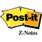 Post-It Lot de 6 Recharges Z-notes 100 feuilles 7,6 x 7,6 cm Neon Couleurs Assorties & Devidoir Z Super Sticky Notes repositionn