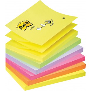 Post-it Z-notes 76 x 127 mm - 100 feuilles - Coloris Neon- Lot de 6