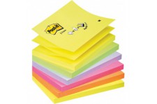 Post-it Z-notes 76 x 127 mm - 100 feuilles - Coloris Neon- Lot de 6