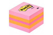 Post-it Mini-cube Notes repositionnables 51 x 51 mm Rose Neon