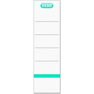 400039636 einsteckruckenschilder pour classeur-dos 8 cm-blanc, avec logo imprime