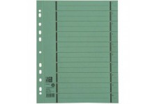 Intercalaires Reference 06456 GN perfore numerotees 1-10 double Motif en carton recycle Vert Lot de 100