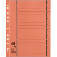 Intercalaires Reference 06456og perfore numerotees 1-10 double Motif en carton recycle orange Lot de 100