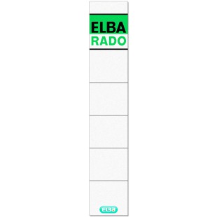 etiquettes pour dos de classeur, courtes et etroites 100420946 Ruckenschilder Rado, schmal und kurz, selbstklebend, 10