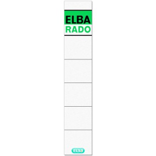 etiquettes pour dos de classeur, courtes et etroites 100420946 Ruckenschilder Rado, schmal und kurz, selbstklebend, 10