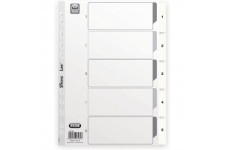 Intercalaires 400013900 en plastique Strong de Line Blanc : 5 pages 225 x 297 mm